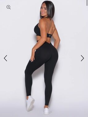 NEW NWT Bombshell Sportswear Black v back High-Waist Sculpting Leggings